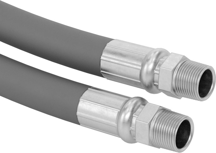 Erkek Dişli Bağlantı Parçalı Hava Hortumu, Çelik, 3/4 BSPT Erkek x 3/4 NPT Erkek