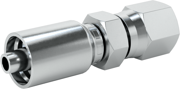 Hidrolik Sıvı için Sıkma Tipi Hortum Adaptörü, Parker 43 Serisi, 1/4“ Hortum İç Çapı x 7/16”-20 Dişi
