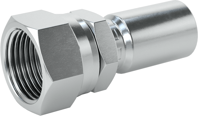 Hidrolik Sıvı için Sıkma Tipi Hortum Adaptörü, Parker 43 Serisi, 1/2“ Hortum İç Çapı x 1-1/16”-12 Dişi için