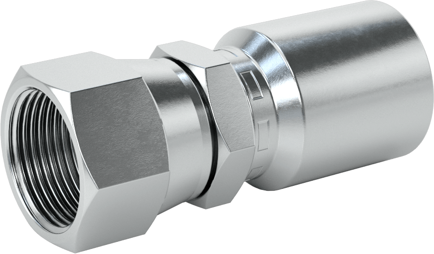 Hidrolik Sıvı için Sıkma Tipi Hortum Adaptörü, Parker 43 Serisi, 1“ Hortum İç Çapı x 1-5/16”-12 Dişi için