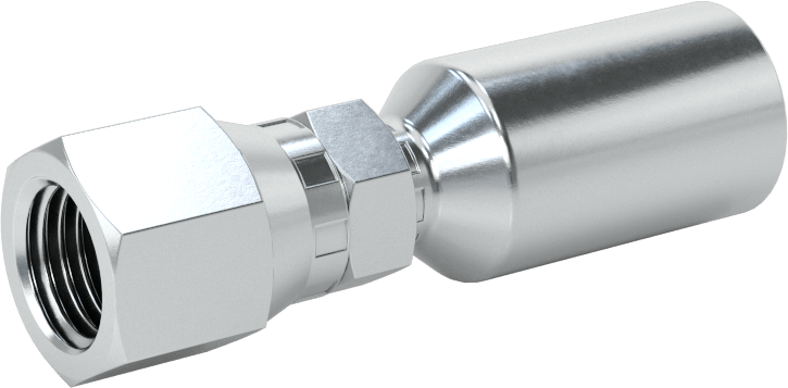 Hidrolik Sıvı için Sıkma Tipi Hortum Adaptörü, Parker 56 Serisi, 1/4“ Hortum İç Çapı x 7/16”-20 Dişi