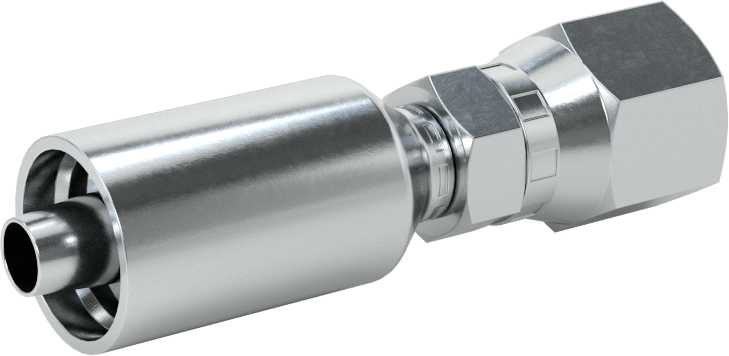 Hidrolik Sıvı için Sıkma Tipi Hortum Adaptörü, Parker 56 Serisi, 1/4“ Hortum İç Çapı x 7/16”-20 Dişi
