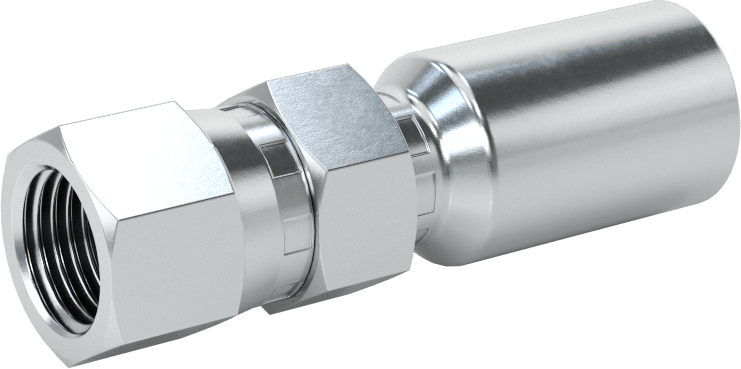 Hidrolik Sıvı için Sıkma Tipi Hortum Adaptörü, Parker 56 Serisi, 5/16“ hortum iç çapı x 1/2”-20 dişi için