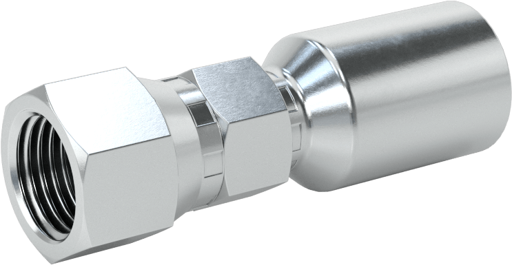 Hidrolik Sıvı için Sıkma Tipi Hortum Adaptörü, Parker 56 Serisi, 3/8“ Hortum İç Çapı x 9/16”-18 Dişi için