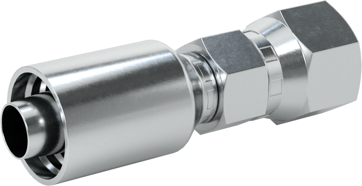Hidrolik Sıvı için Sıkma Tipi Hortum Adaptörü, Parker 56 Serisi, 3/8“ Hortum İç Çapı x 9/16”-18 Dişi için