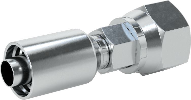 Hidrolik Sıvı için Sıkma Tipi Hortum Adaptörü, Parker 56 Serisi, 3/8“ Hortum İç Çapı x 3/4”-16 Dişi için