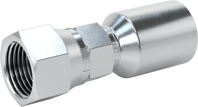 Hidrolik Sıvı için Sıkma Tipi Hortum Adaptörü, Parker 56 Serisi, 1/2“ Hortum İç Çapı x 3/4”-16 Dişi için
