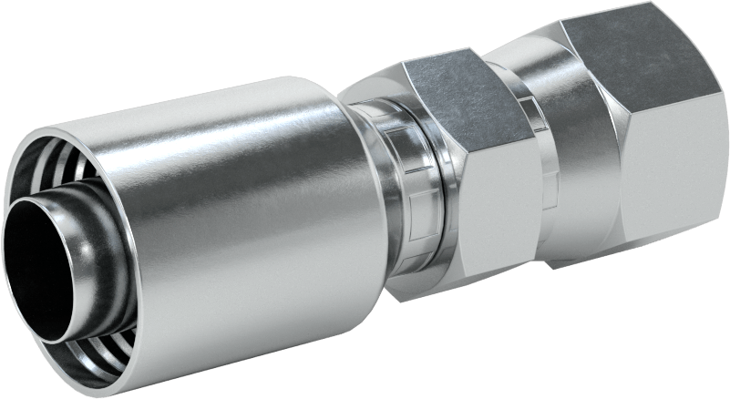 Hidrolik Sıvı için Sıkma Tipi Hortum Adaptörü, Parker 56 Serisi, 5/8“ Hortum İç Çapı x 7/8”-14 Dişi için