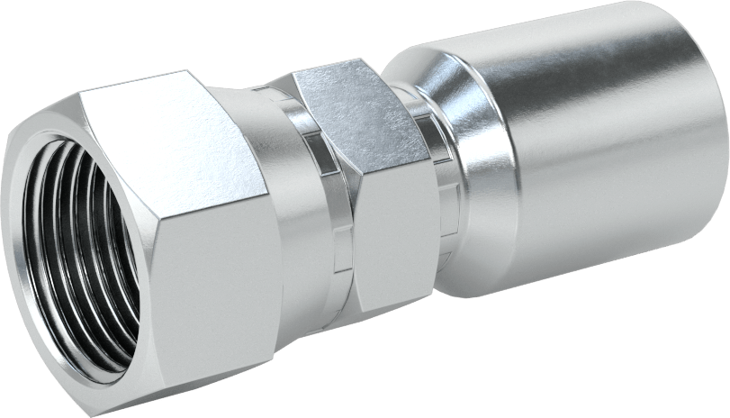 Hidrolik Sıvı için Sıkma Tipi Hortum Adaptörü, Parker 56 Serisi, 3/4“ Hortum İç Çapı x 1-1/16”-12 Dişi