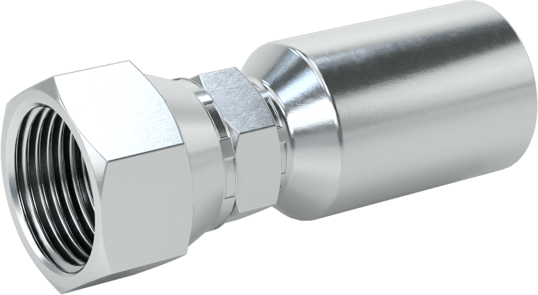 Hidrolik Sıvı için Sıkma Tipi Hortum Adaptörü, 56 Serisi, 1/2" Hortum İç Çapı, 1/2" Dış Çap O-Ring Yüz Conta Tüpü