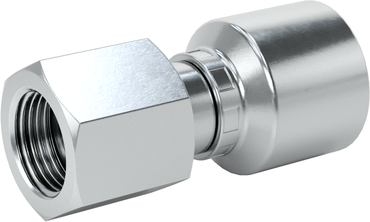 Hidrolik Sıvı için Sıkma Tipi Hortum Adaptörü, Parker 56 Serisi, 3/8" Hortum İç Çapı x 3/8 BSPP Dişi için