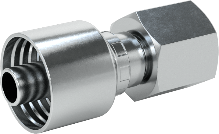 Hidrolik Sıvı için Sıkma Tipi Hortum Adaptörü, Parker 56 Serisi, 3/8" Hortum İç Çapı x 3/8 BSPP Dişi için