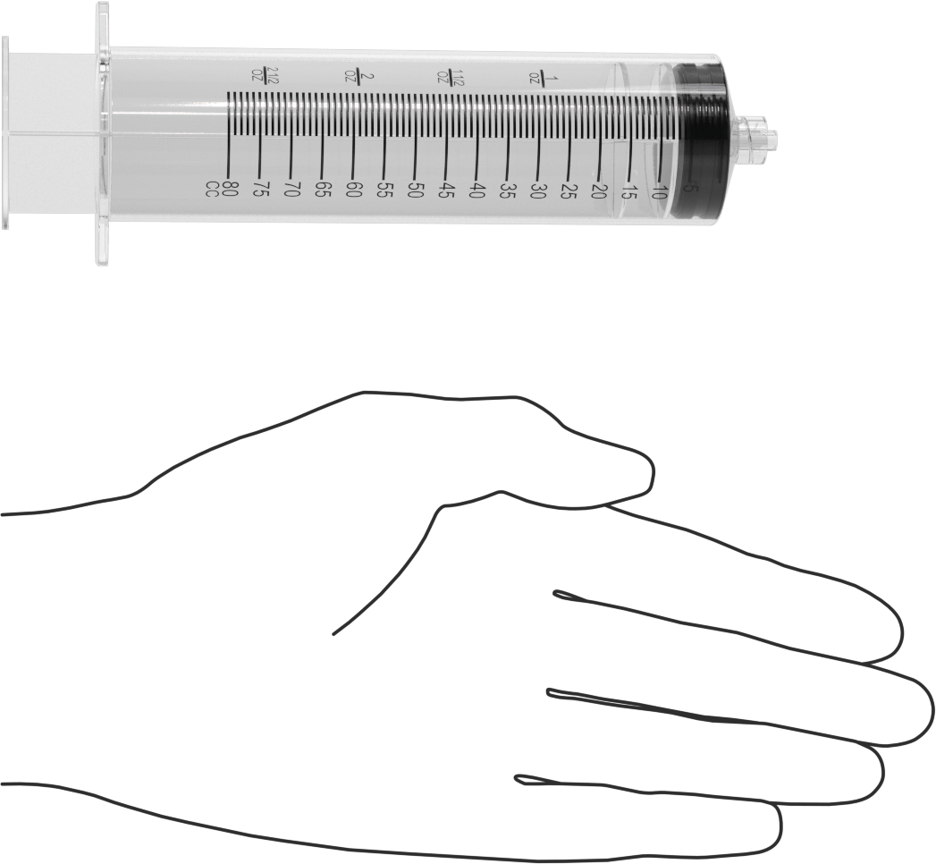 Şeffaf Plastik Şırınga, Luer Lock Bağlantılı, 80 ml Kapasite