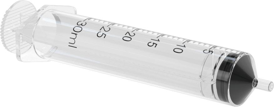 Şeffaf Plastik Şırınga, Luer Slip Bağlantılı, 30 ml Kapasite