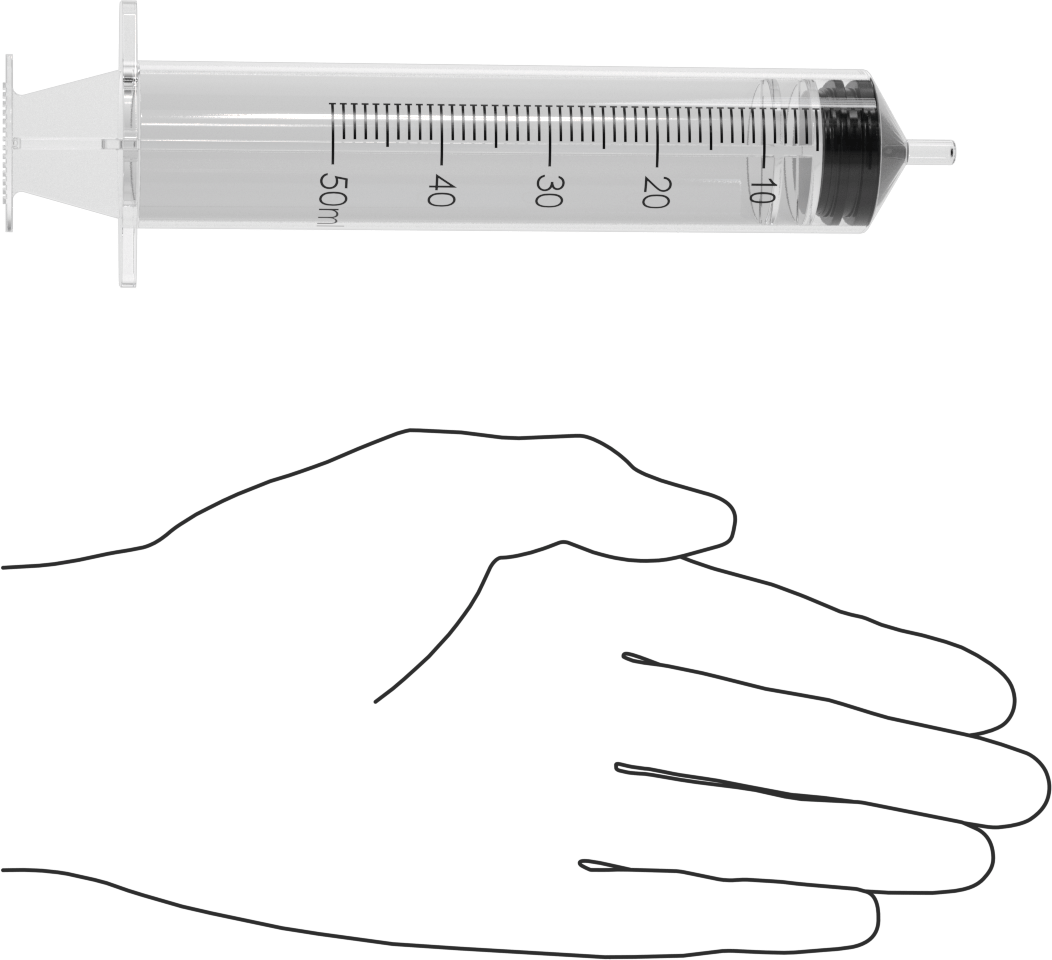 Şeffaf Plastik Şırınga, Luer Slip Bağlantılı, 50 ml Kapasite