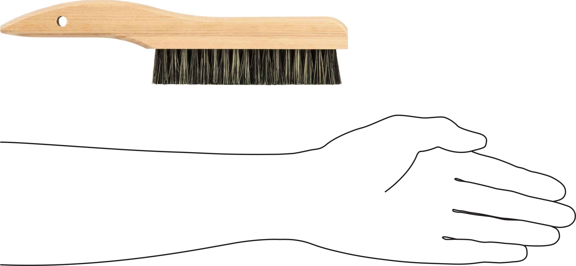 Yağlayıcılar için Ahşap Saplı Tek Kullanımlık Fırça, Bileşik ve Akı, 3/4" Genişlikte Kıllar, 12-3/4" Toplam Uzunluk