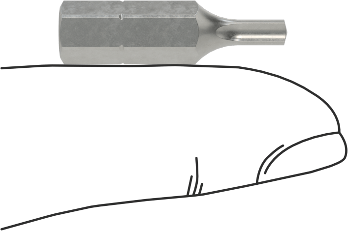 1/8" Kavrama Ucu, 1/4" Altıgen Şaft