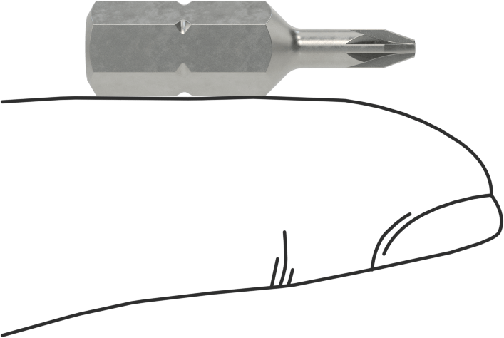 0 Numaralı Pozidriv® Ucu, 1/4" Altıgen Şaft