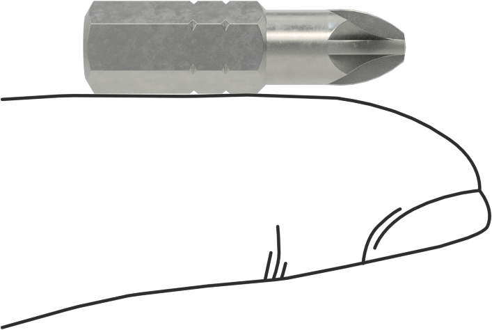 Numara 2 Pozidriv® Ucu, 1/4" Altıgen Şaft
