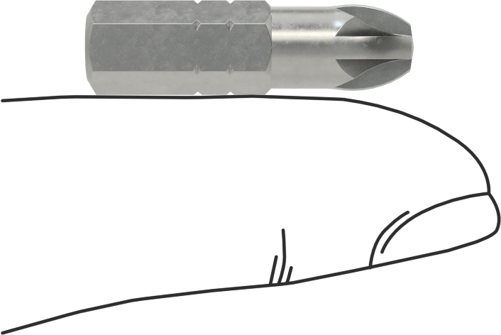 3 Numaralı Pozidriv® Ucu, 1/4" Altıgen Şaft