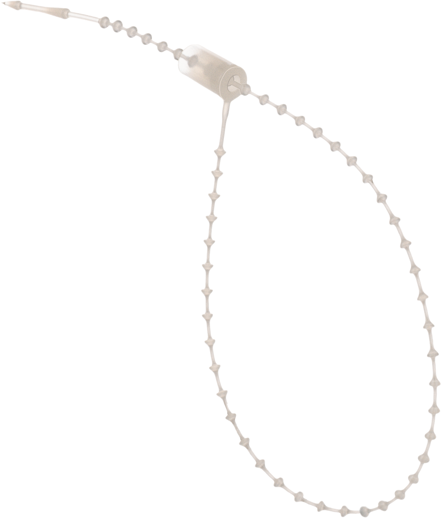 Boncuklu Kablo Bağları, Tek Kullanımlık, Naylon Plastik, 8-1/2" Uzunluk, Krem
