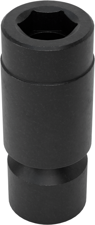 6 Uçlu Darbeli Soket, Flex, 3/8" Kare Tahrik, 12 mm Boyut, 2-3/16" Toplam Uzunluk