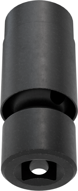 6 Uçlu Darbeli Soket, Flex, 3/8" Kare Tahrik, 12 mm Boyut, 2-3/16" Toplam Uzunluk