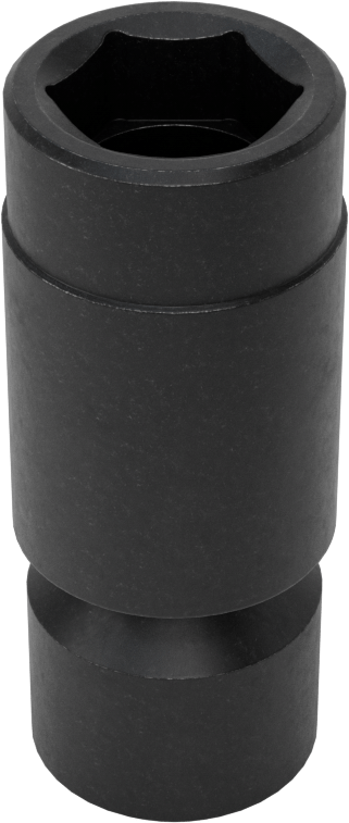 6 Uçlu Darbeli Soket, Flex, 3/8" Kare Tahrik, 14 mm Boyut, 2-3/16" Toplam Uzunluk