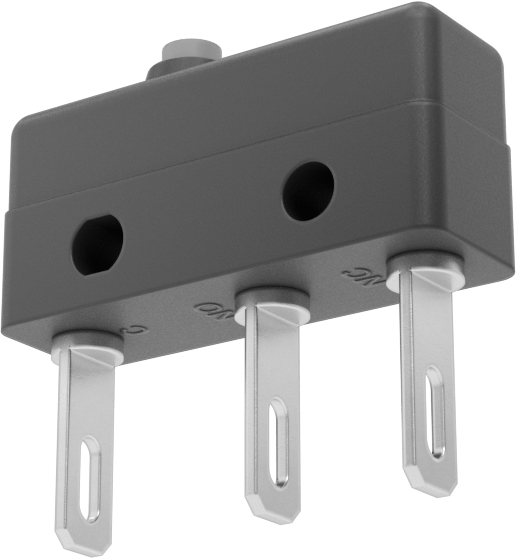 Hafif Dokunmalı Mikro Anlık Anahtar, Pistonlu Aktüatör ve Hızlı Bağlantı Kesme Terminalleri, 1A @ 125V AC/30V DC