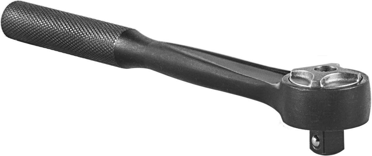 Cırcır Anahtarı, 3/8" Kare Tahrik, 7-5/8" Toplam Uzunluk, Siyah Oksit