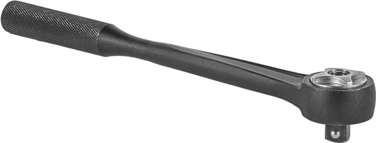 Cırcır Anahtarı, 1/2" Kare Tahrik, 11-1/4" Toplam Uzunluk, Siyah Oksit