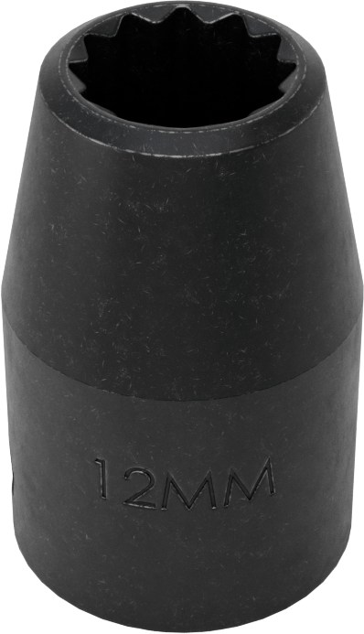 12 Noktalı Standart Darbeli Soket, 1/2" Kare Tahrik, 12 mm Boyut