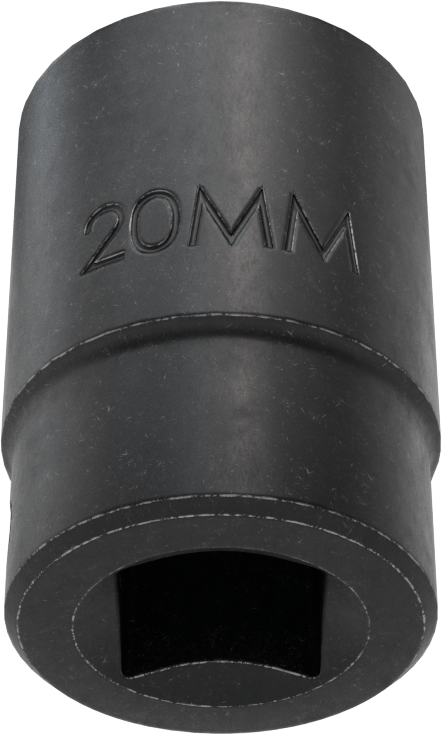 12 Noktalı Standart Darbeli Soket, 1/2" Kare Tahrik, 20 mm Boyut