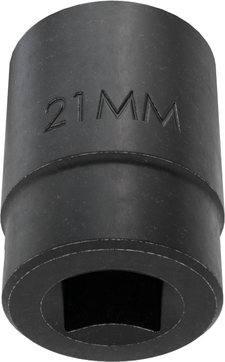 12 Noktalı Standart Darbeli Soket, 1/2" Kare Tahrik, 21 mm Boyut