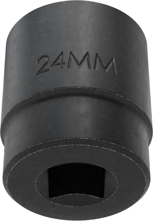 12 Noktalı Standart Darbeli Soket, 1/2" Kare Tahrik, 24 mm Boyut