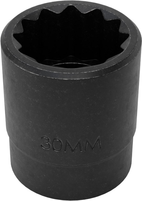 12 Noktalı Standart Darbeli Soket, 1/2" Kare Tahrik, 30 mm Boyut