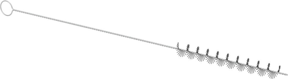 Halkalı Saplı Düşük Çizilme Özellikli Tüp Fırçası, 1/4“ Çap x 2” Uzunlukta Fırça, Naylon Kıllar
