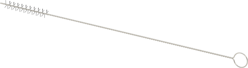 Halkalı Saplı Düşük Çizilme Özellikli Tüp Fırçası, 1/8“ Çap x 3/4” Uzunlukta Fırça, Naylon Kıllar
