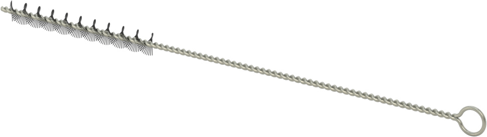 El Tipi Düşük Çizilme Tüp Fırçası, 1/4“ Çap x 2” Uzunlukta Fırça, At Kılı Kıllar