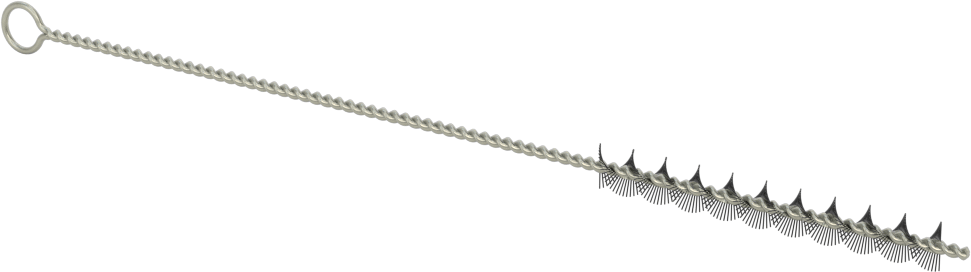 El Tipi Düşük Çizilme Tüp Fırçası, 1/4“ Çap x 2” Uzunlukta Fırça, At Kılı Kıllar