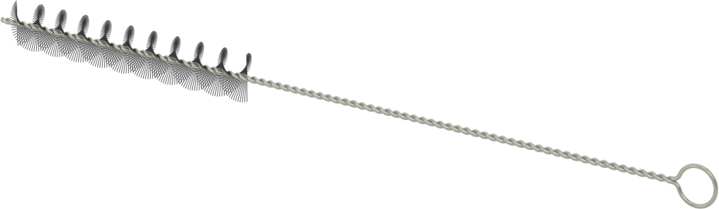 El Tipi Düşük Çizilme Tüp Fırçası, 1/2“ Çap x 3” Uzunluk Fırça, At Kılı Kıllar