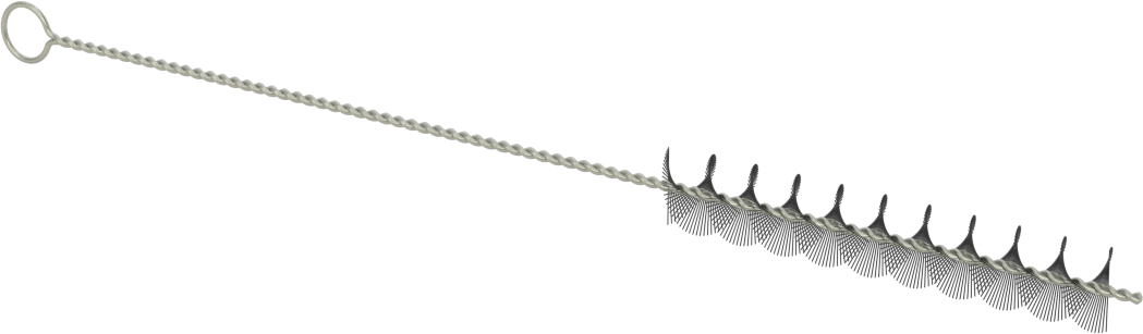 El Tipi Düşük Çizilme Tüp Fırçası, 1/2“ Çap x 3” Uzunluk Fırça, At Kılı Kıllar