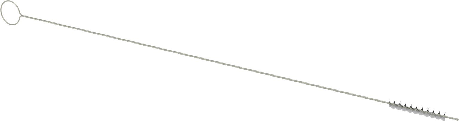 El Tipi Düşük Çizilme Tüp Fırçası, 5/8“ Çap x 4-1/2” Uzunlukta Fırça, At Kılı Kıllar