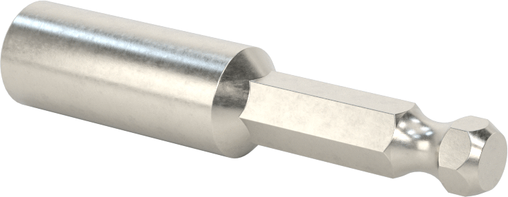 Bit Adaptörü, Mıknatıslı, 1/4" Altıgen Şaft, 2-1/8" Toplam Uzunluk