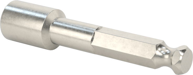 Bit Adaptörü, Tespit Halkalı, 1/4" Altıgen Şaft, 2-1/8" Toplam Uzunluk