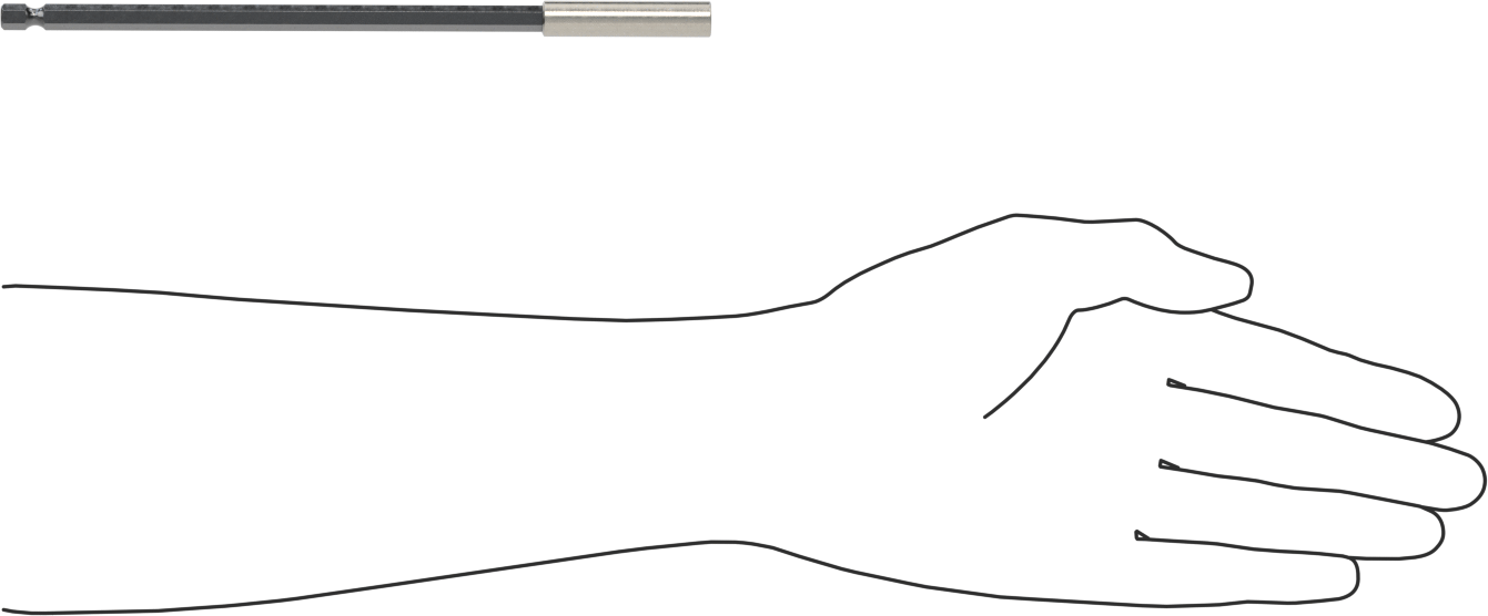 Bit Adaptörü, Mıknatıslı, 1/4" Altıgen Şaft, 7-7/8" Toplam Uzunluk