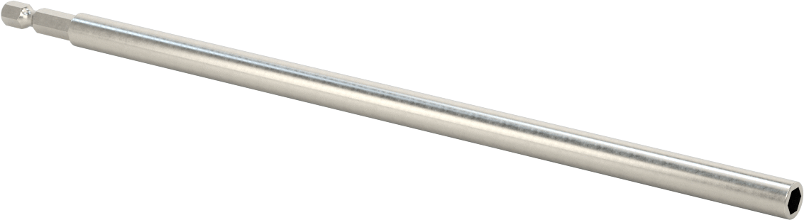 Bit Adaptörü, Tespit Halkalı, 1/4" Altıgen Şaft, 10" Toplam Uzunluk