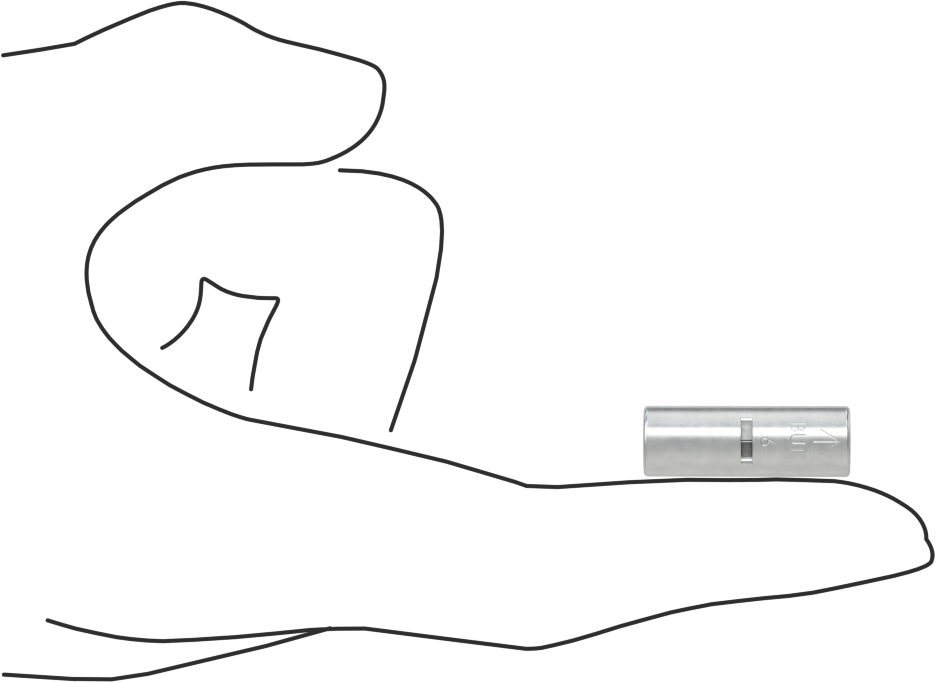 Sıkma Uçlu Uç Ekleri, Yalıtımsız, 6 AWG için