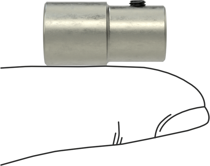 Cırcır Anahtarları için Uç Adaptörü, Ayarlamalı Vidalı Strong-Hold, 1/4" Kare Tahrik Boyutu