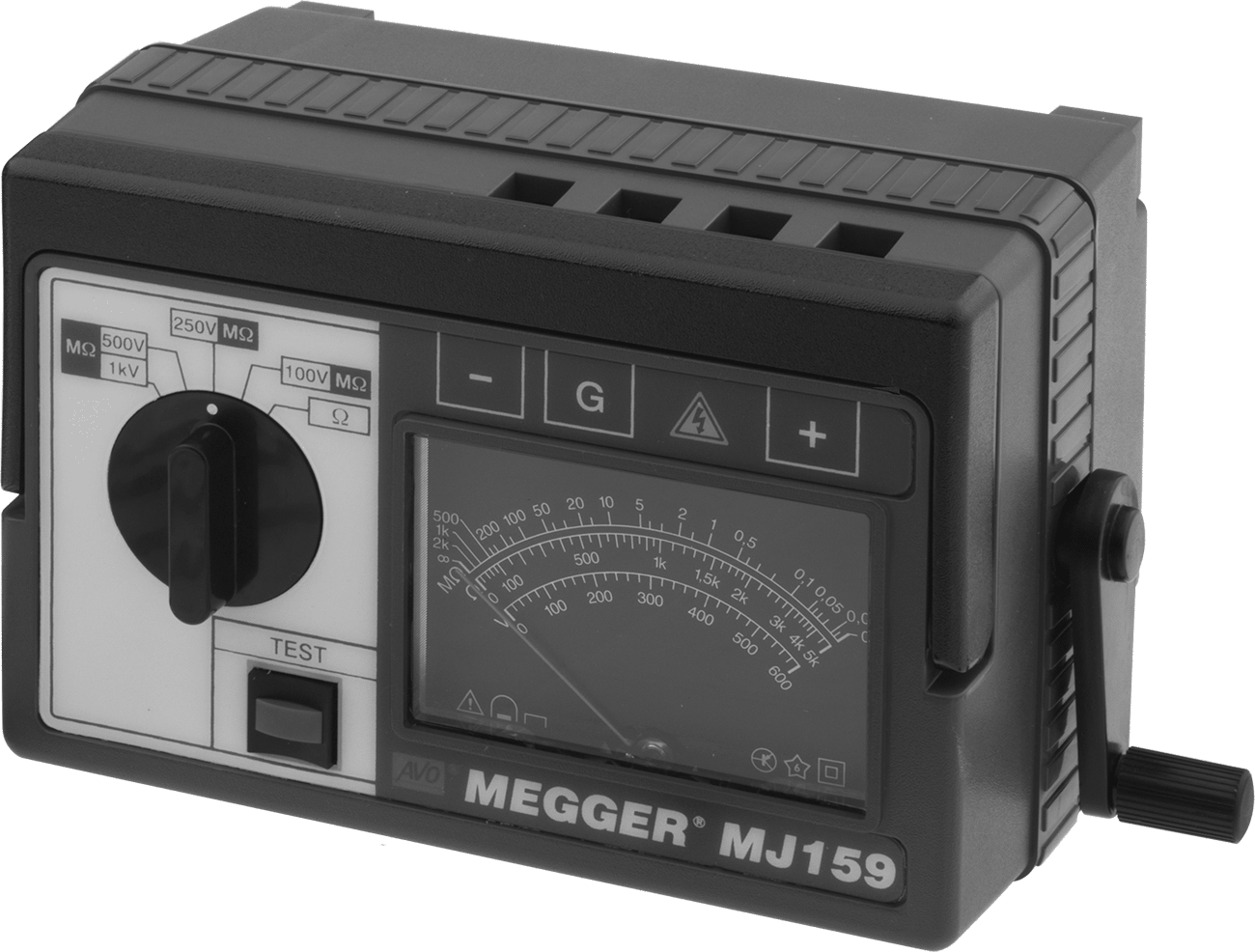 El Kranklı Yalıtım Test Cihazı, Megger Model Mj159, 2000 Megaohm Maksimum Direnç